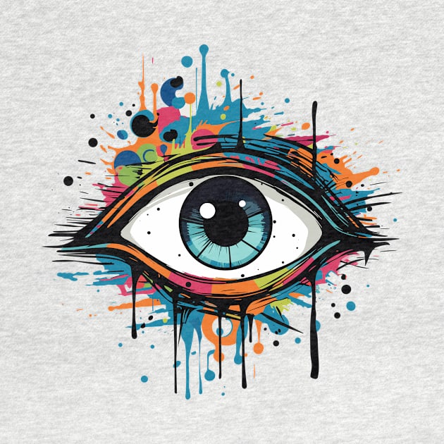 Colorful Abstract Eye by Mad Swell Designs